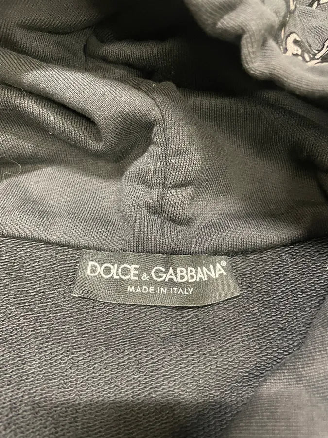 AW2015 Dolce & Gabbana Flowers Distinct Grey Hoodie (S/M) BVypdrd 10
