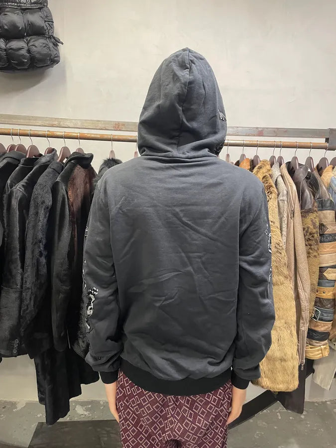 AW2015 Dolce & Gabbana Flowers Distinct Grey Hoodie (S/M) BVypdrd 2