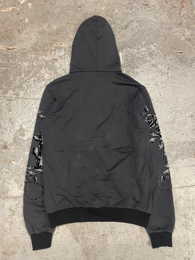 AW2015 Dolce & Gabbana Flowers Distinct Grey Hoodie (S/M) BVypdrd 6