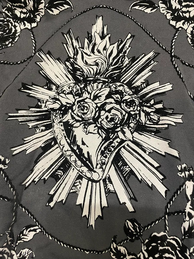 AW2015 Dolce & Gabbana Flowers Distinct Grey Hoodie (S/M) BVypdrd 7