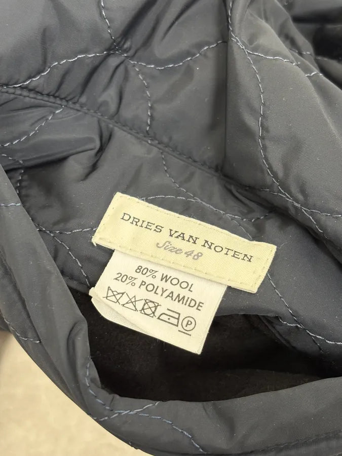 AW2015 Dries Van Noten Reversible Beige & Navy Bomber Jacket TdVsCJD 15