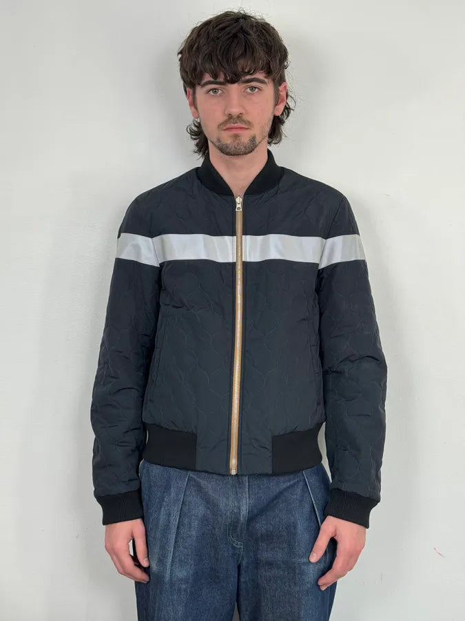 AW2015 Dries Van Noten Reversible Beige & Navy Bomber Jacket TdVsCJD 3