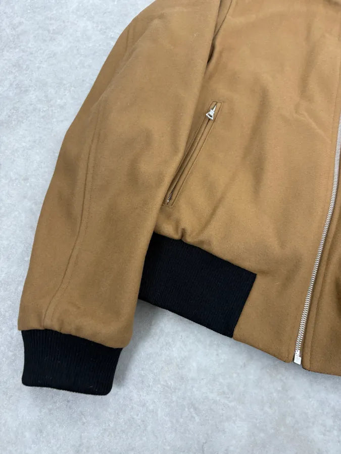 AW2015 Dries Van Noten Reversible Beige & Navy Bomber Jacket TdVsCJD 9