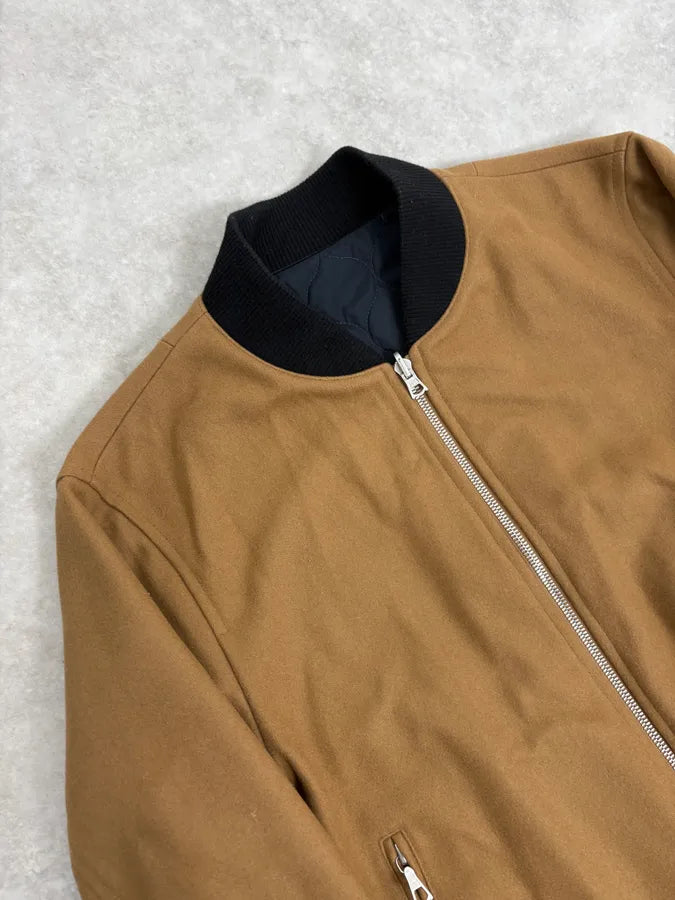 AW2015 Dries Van Noten Reversible Beige & Navy Bomber Jacket TdVsCJD 8