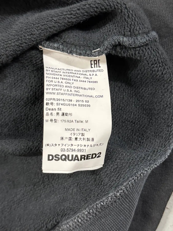 AW2015 Dsquared2 Black Gun Moto Crewneck Sweater KZMBVmo 7