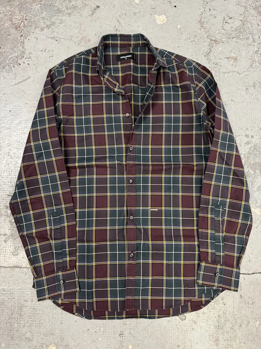 AW2015 Dsquared2 Green & Red Checked Shirt ImiwPOA 2