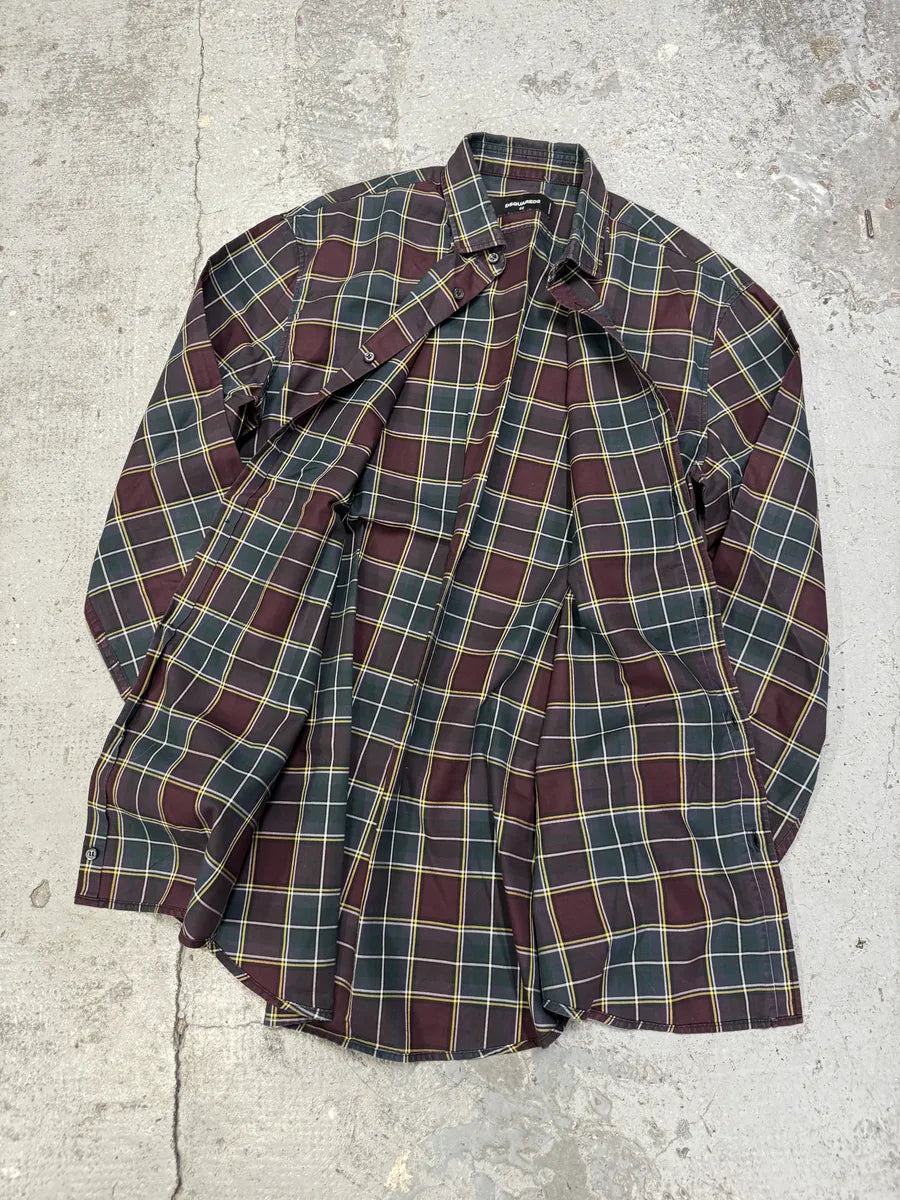 AW2015 Dsquared2 Green & Red Checked Shirt ImiwPOA 5