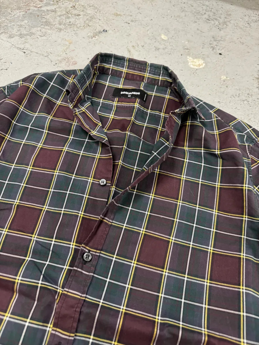 AW2015 Dsquared2 Green & Red Checked Shirt ImiwPOA 7