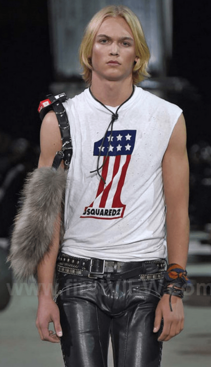 AW2015 Dsquared2 White 1 USA Flag Icon Distressed Tank Top suGeuxG 1