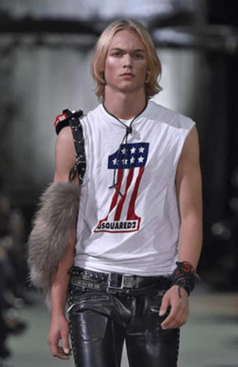 AW2015 Dsquared2 White Icon American Flag Tank Top GrYmugF 1