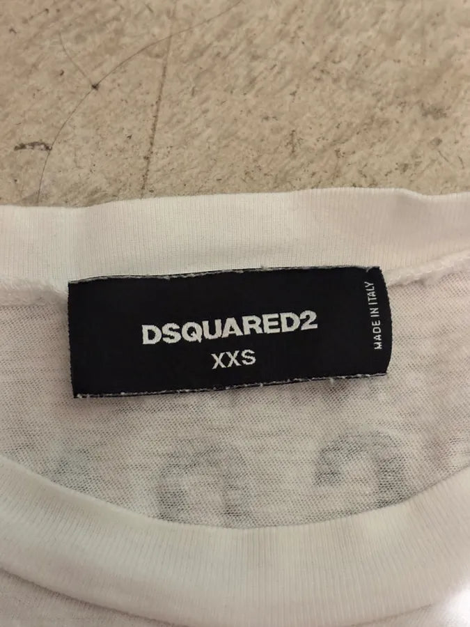 AW2015 Dsquared2 White Icon American Flag Tank Top GrYmugF 7