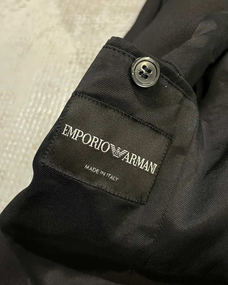 AW2015 Emporio Armani Black Full Zip Blazer Jacket xLfxjto 10