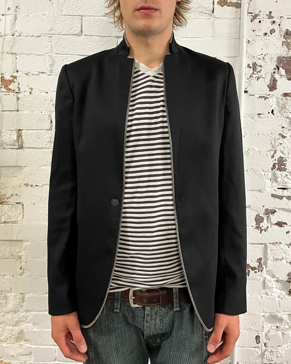 AW2015 Emporio Armani Black Full Zip Blazer Jacket xLfxjto 2