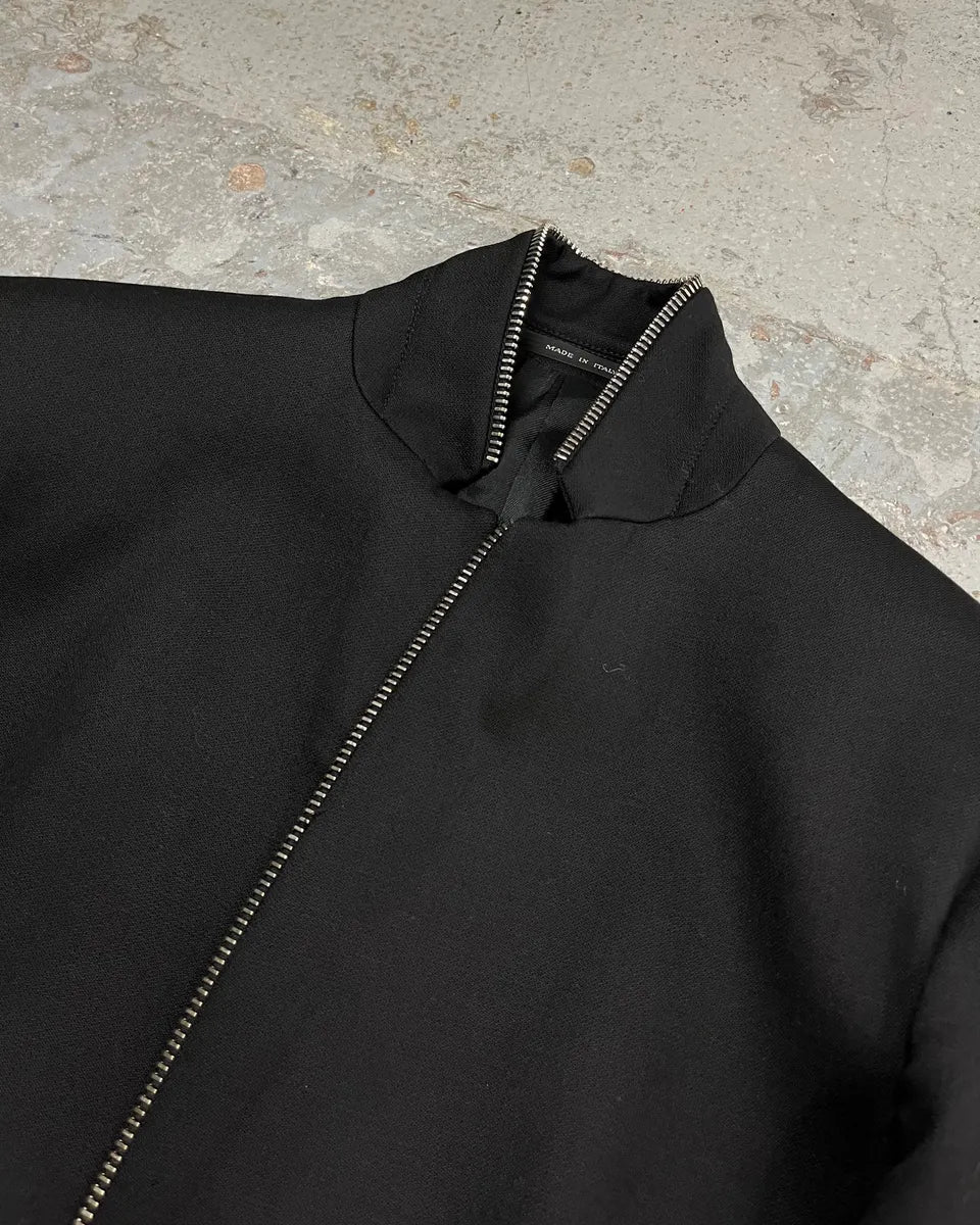 AW2015 Emporio Armani Black Full Zip Blazer Jacket xLfxjto 5