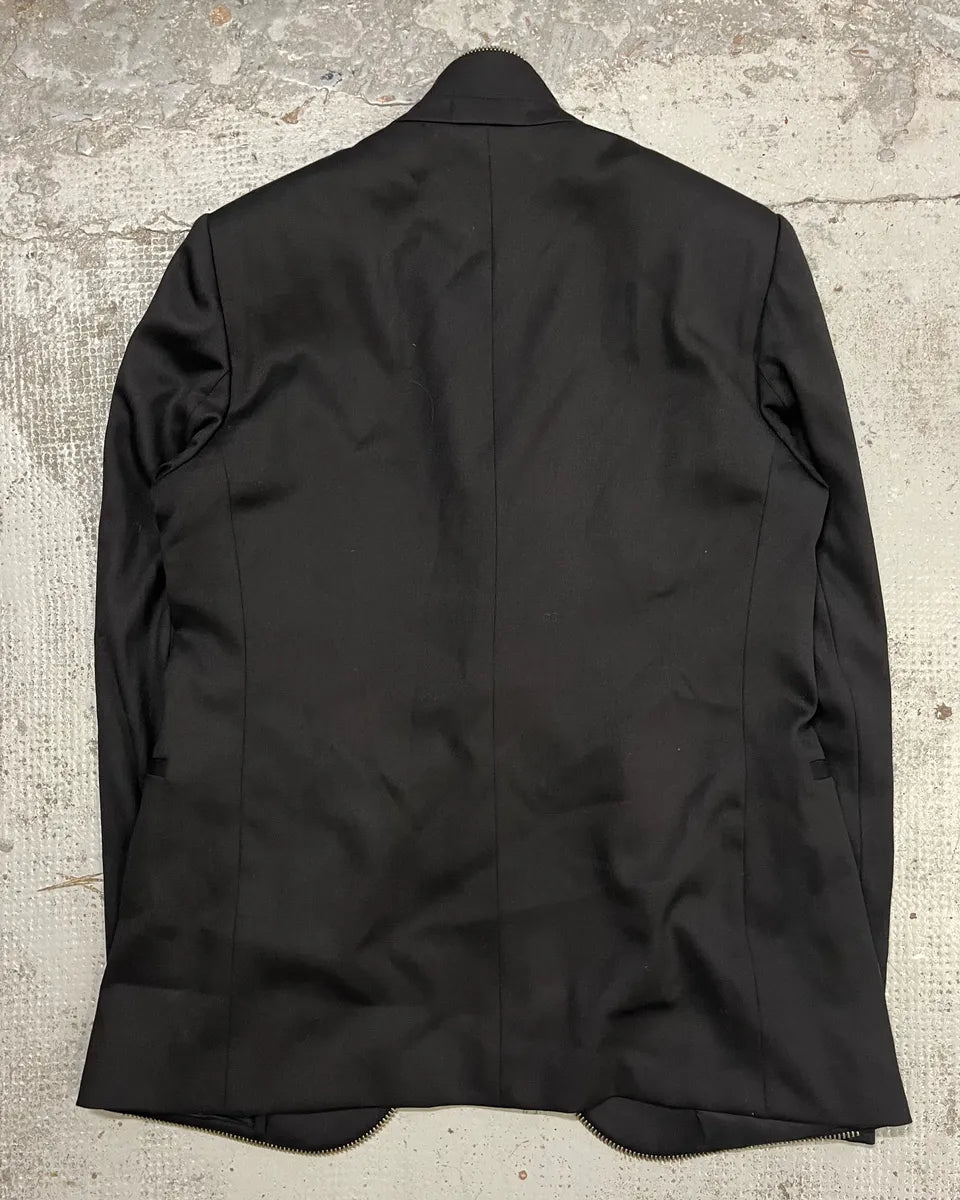 AW2015 Emporio Armani Black Full Zip Blazer Jacket xLfxjto 7