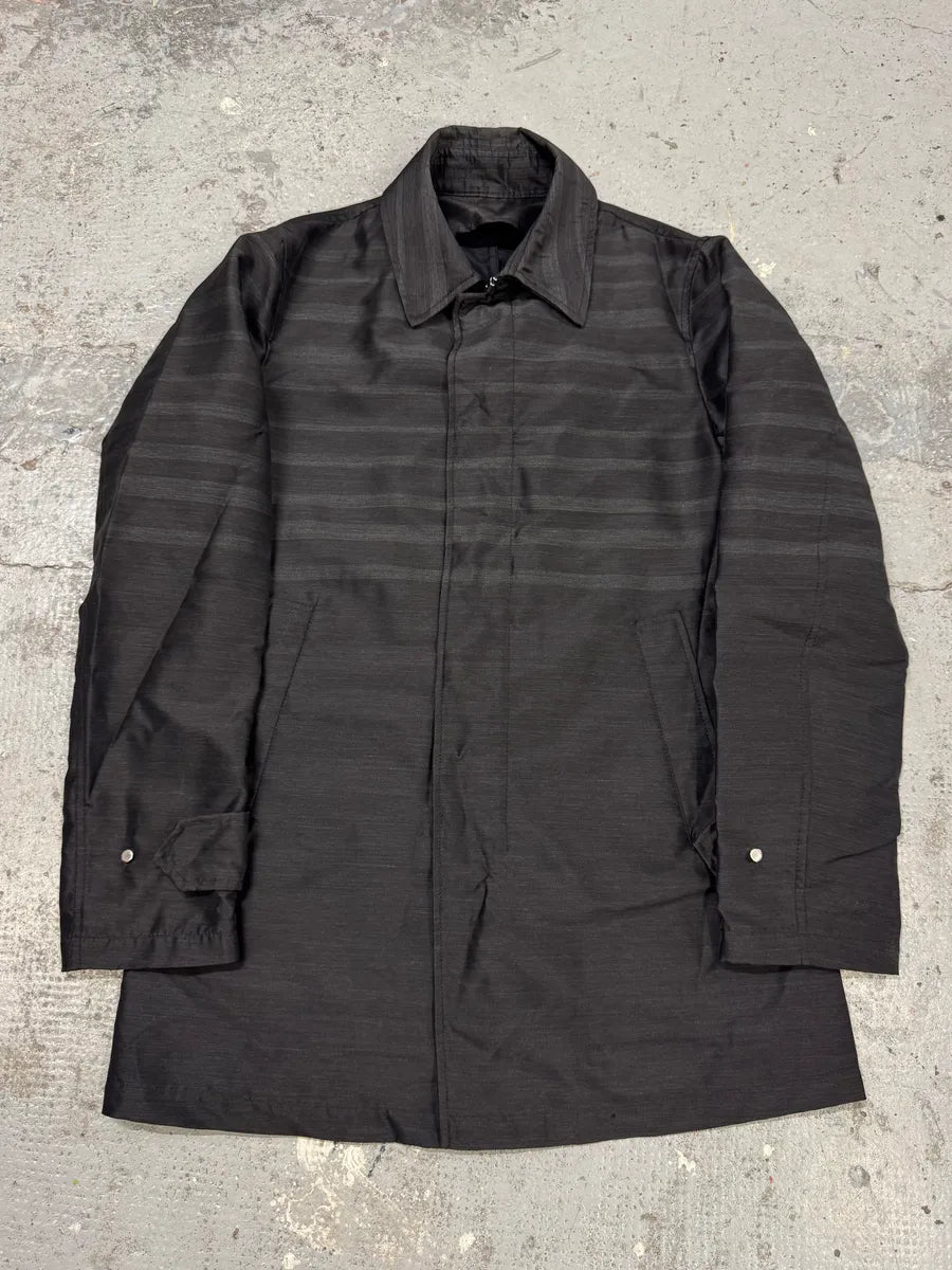 AW2015 Emporio Armani Black Long Obscure Coach Jacket PLwOWGi 0