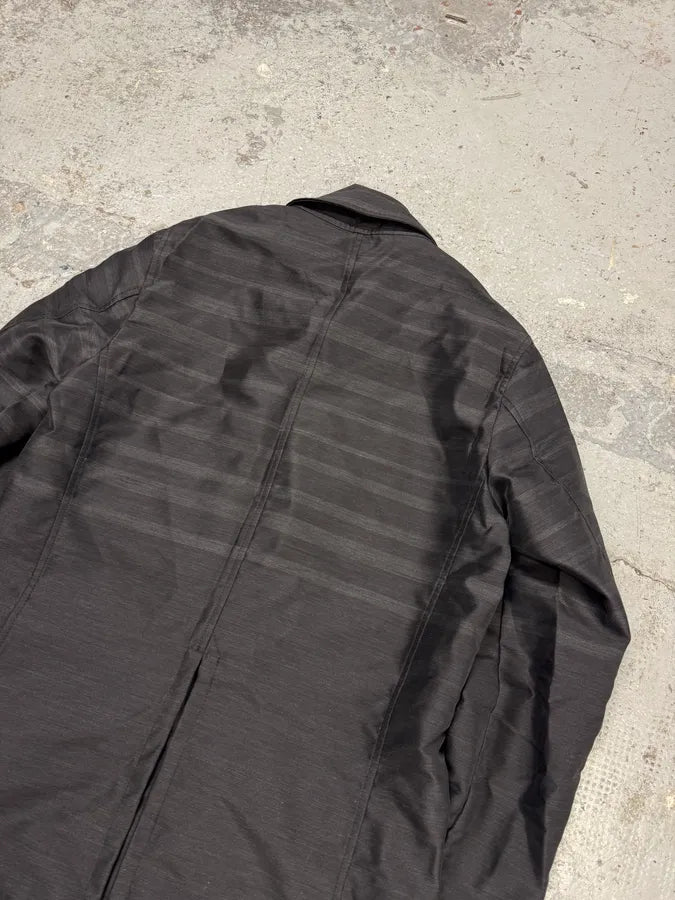 AW2015 Emporio Armani Black Long Obscure Coach Jacket PLwOWGi 4