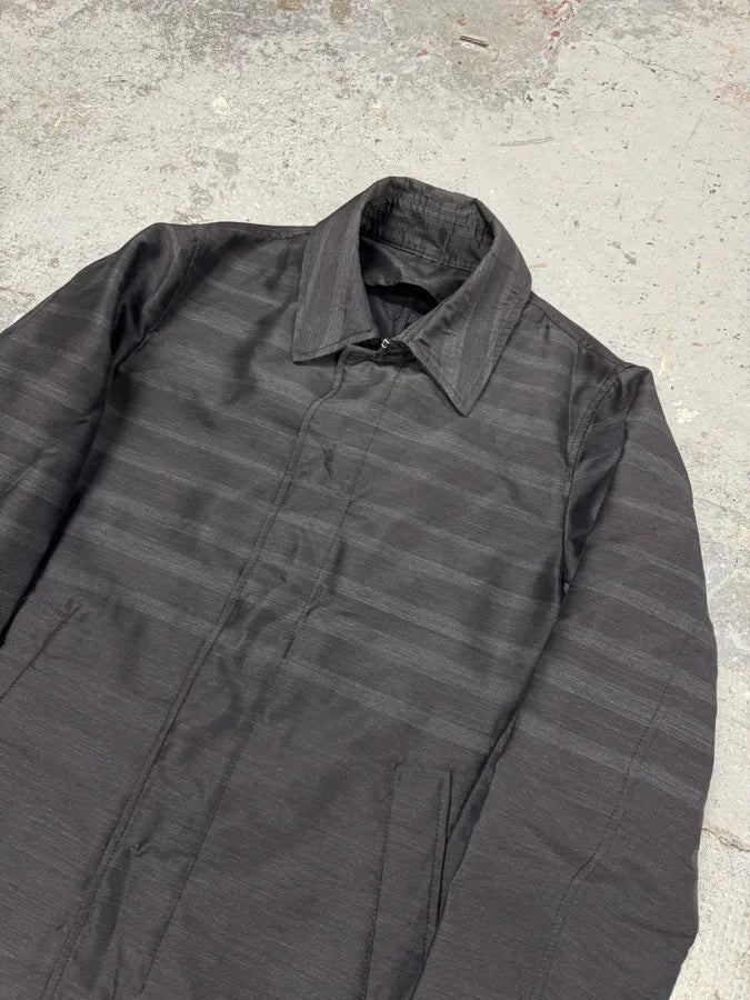 AW2015 Emporio Armani Black Long Obscure Coach Jacket PLwOWGi 5