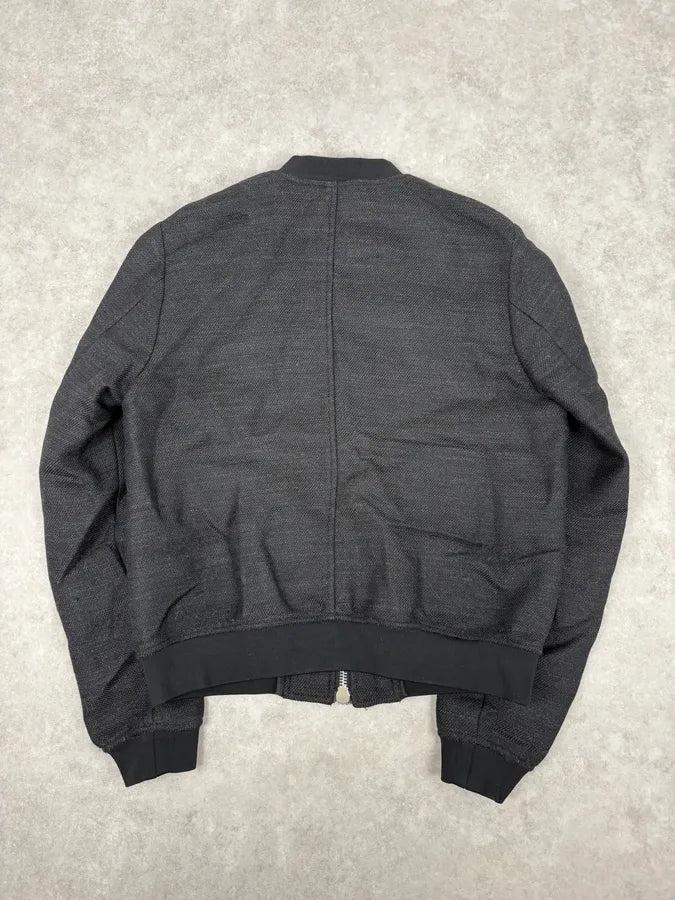 AW2015 Emporio Armani Black Wool Aura Bomber Jacket rbWtIMZ 2