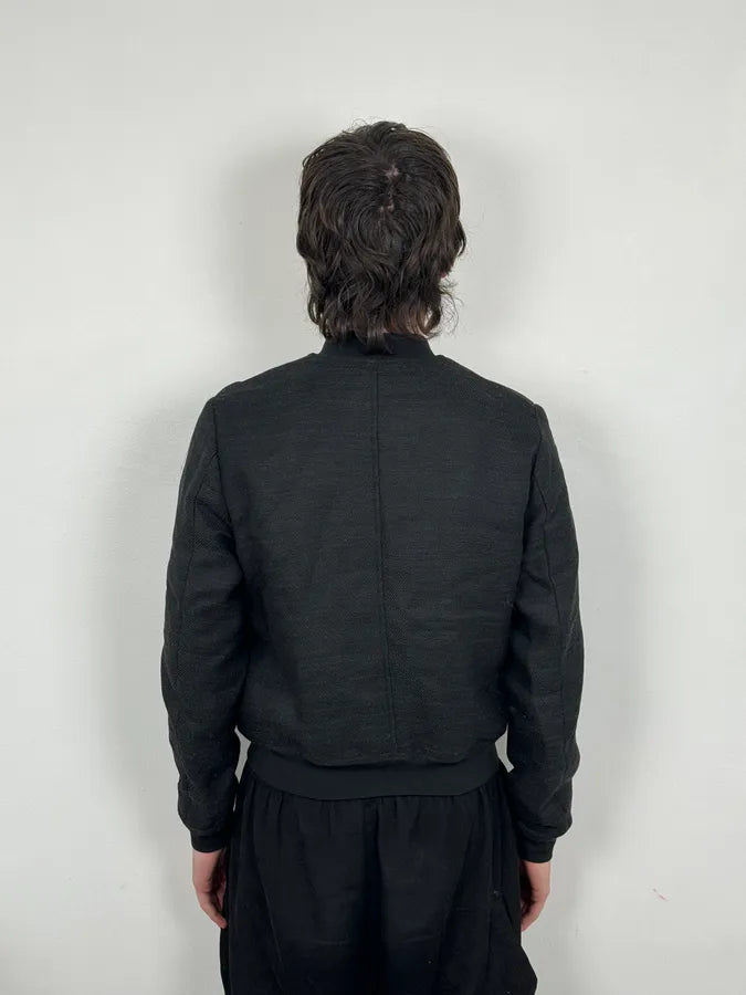 AW2015 Emporio Armani Black Wool Aura Bomber Jacket rbWtIMZ 4