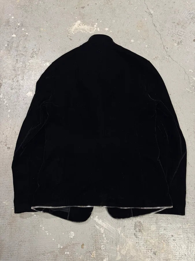 AW2015 Emporio Armani Class Black Velvet Zip Jacket knTcddg 11