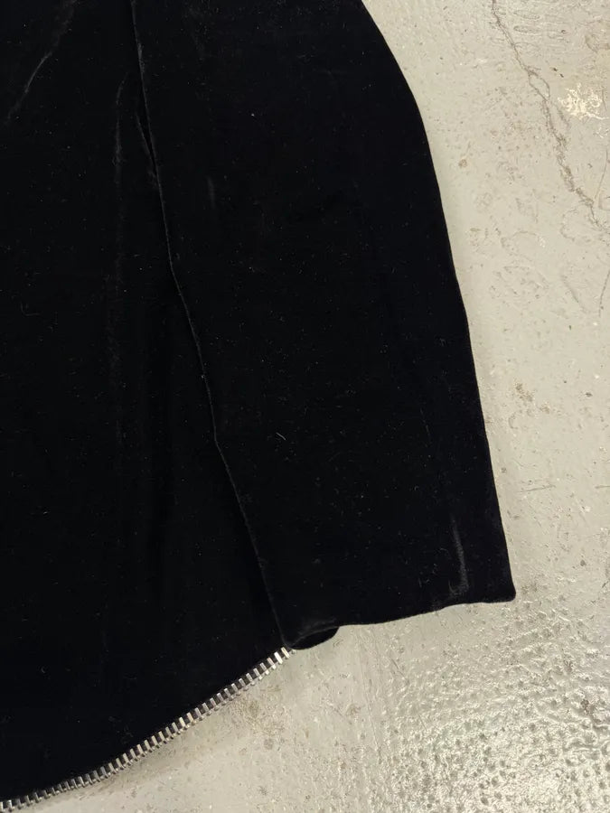 AW2015 Emporio Armani Class Black Velvet Zip Jacket knTcddg 5