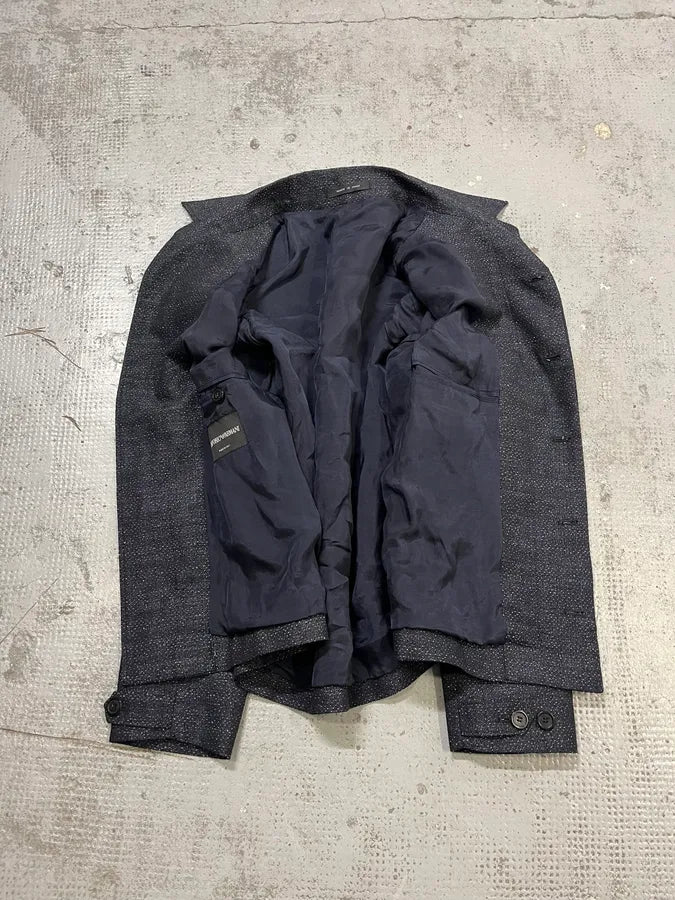 AW2015 Emporio Armani Wool Navy Jacket eLEYGyG 6