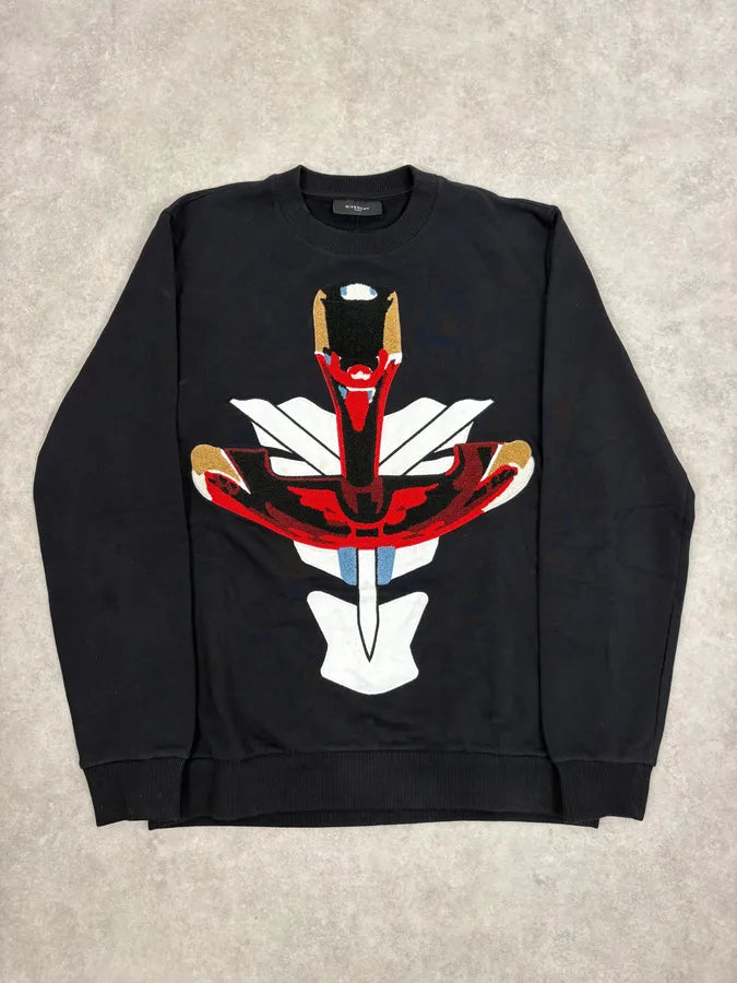 AW2014 Givenchy Black Contemporary Crewneck Sweater by Riccardo Tisci nSzQKtW 0