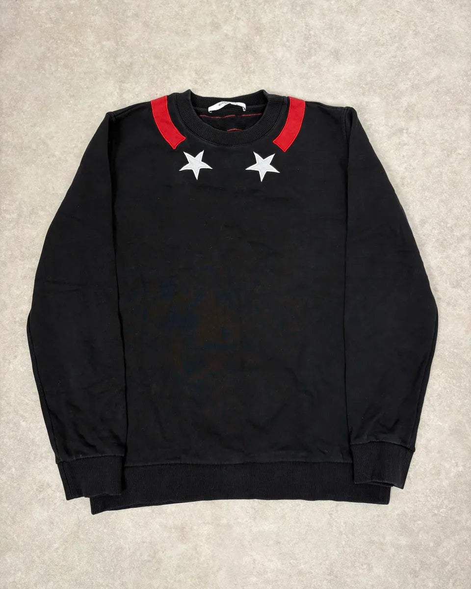 AW2015 Givenchy Black Stars Crewneck Sweater by Riccardo Tisci lrDutvO 0