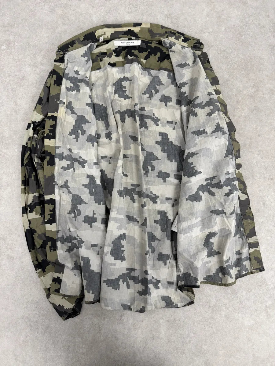 AW2015 Givenchy Camo Green Shirt by Riccardo Tisci WFBvguw 10