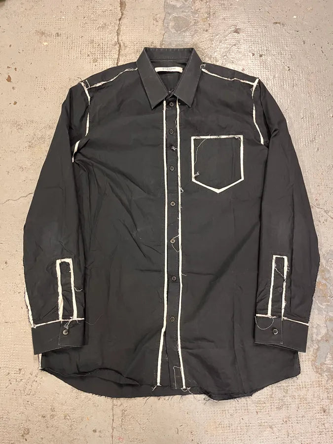 AW2015 Givenchy Overprinted Black Shirt by Riccardo Tisci PqqydKO 2