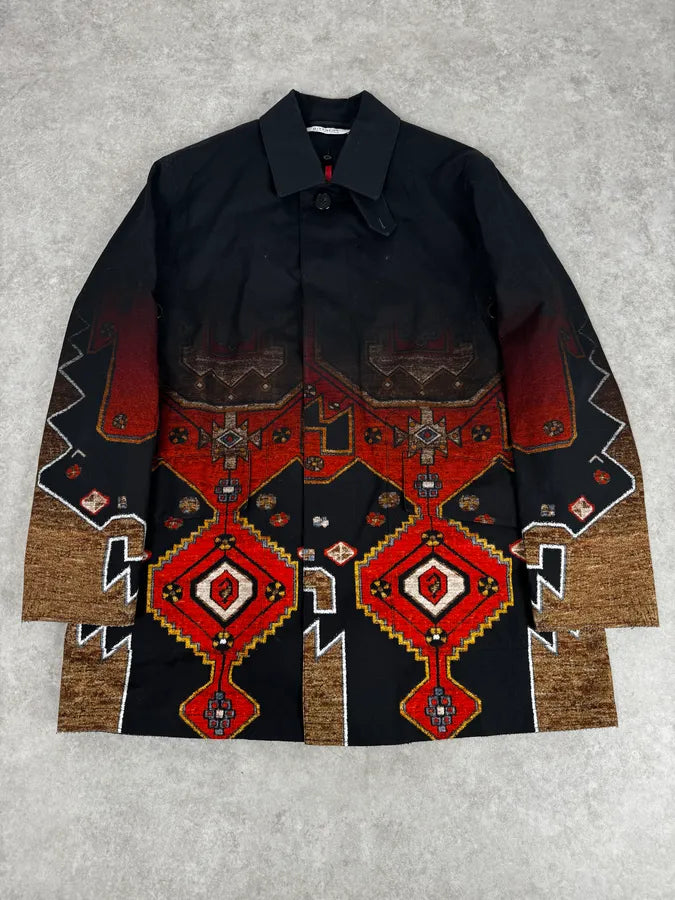 AW2015 Givenchy Sample Black & Orange Persian Long Jacket by Riccardo Tisci oVfATSL 0