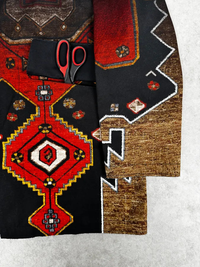 AW2015 Givenchy Sample Black & Orange Persian Long Jacket by Riccardo Tisci oVfATSL 12
