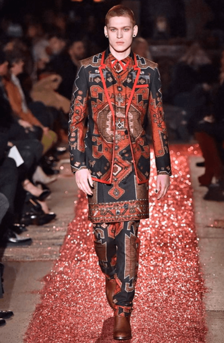 AW2015 Givenchy Sample Black & Orange Persian Long Jacket by Riccardo Tisci oVfATSL 3
