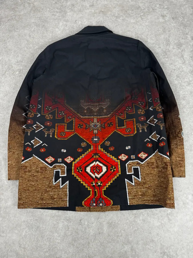 AW2015 Givenchy Sample Black & Orange Persian Long Jacket by Riccardo Tisci oVfATSL 4