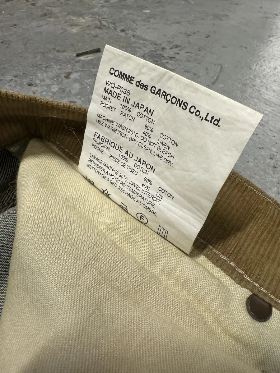 AW2015 Junya Watanabe x Comme des Garçons Vibrant Orange Back Blue Denim Jeans kqfQVsC 11