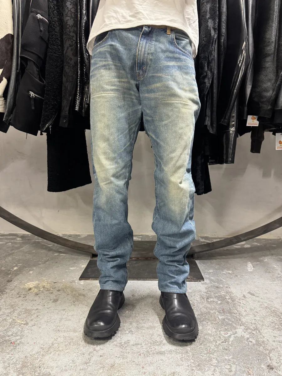 AW2015 Junya Watanabe x Comme des Garçons Vibrant Orange Back Blue Denim Jeans kqfQVsC 4