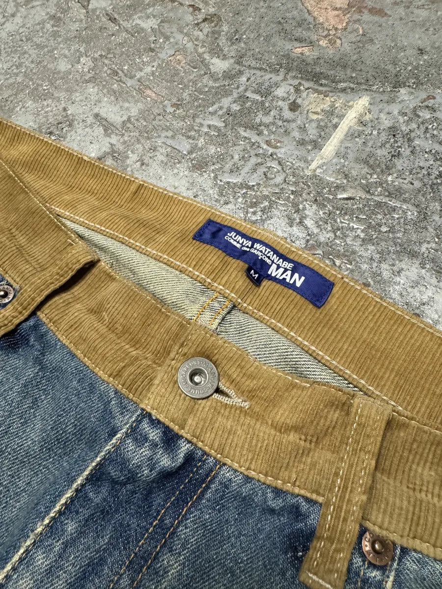 AW2015 Junya Watanabe x Comme des Garçons Vibrant Orange Back Blue Denim Jeans kqfQVsC 8