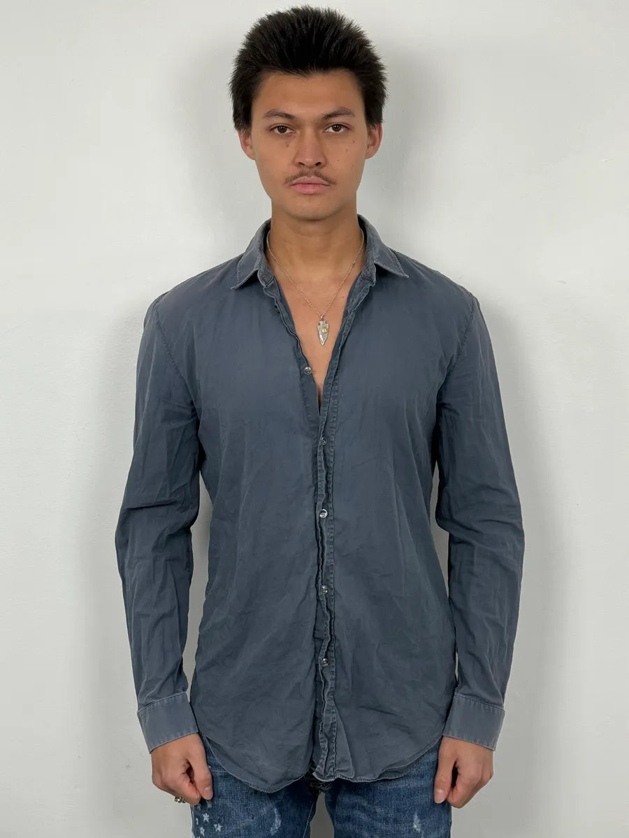 AW2015 Maison Margiela Navy Faded Shirt UuySDyq 1
