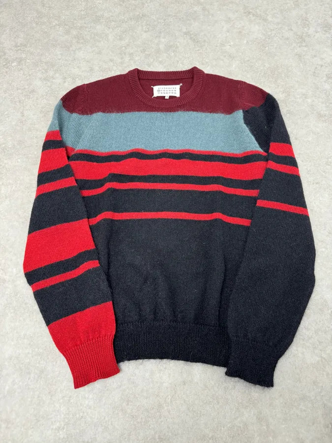 AW2015 Maison Margiela Red & Black Striped Wool Sweater eXfpjXh 3
