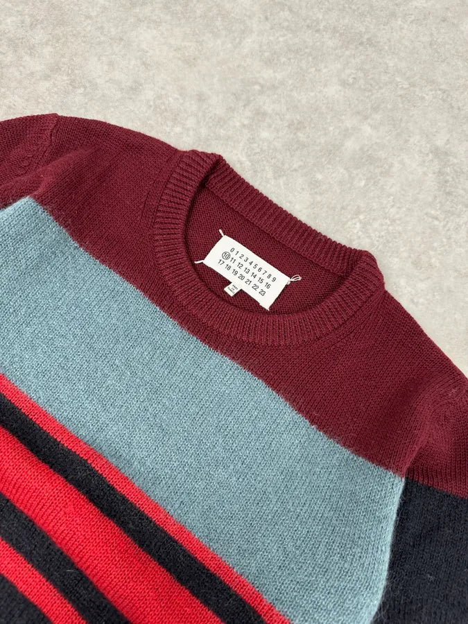 AW2015 Maison Margiela Red & Black Striped Wool Sweater eXfpjXh 4