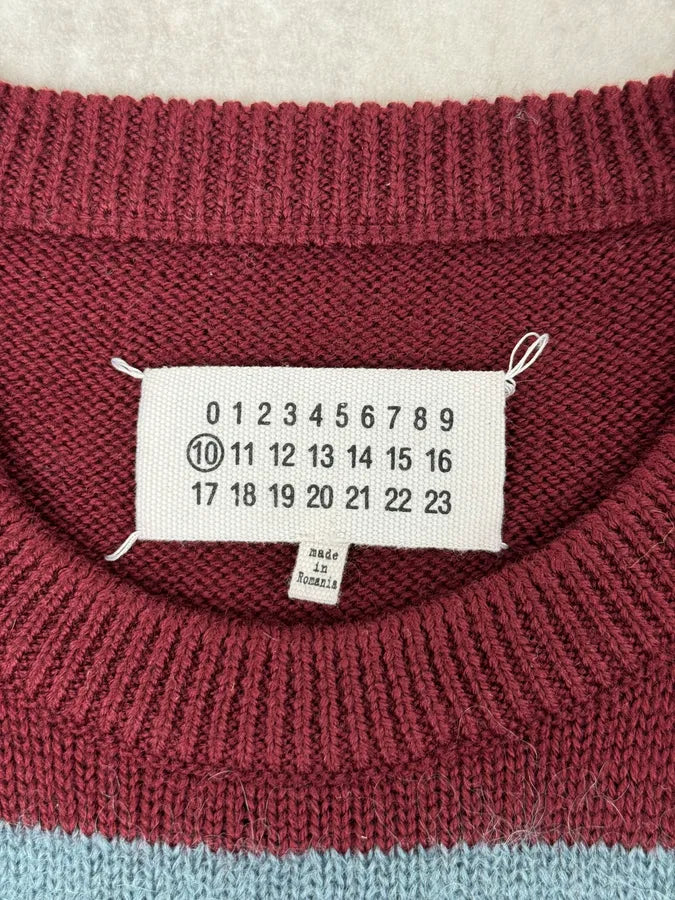 AW2015 Maison Margiela Red & Black Striped Wool Sweater eXfpjXh 8