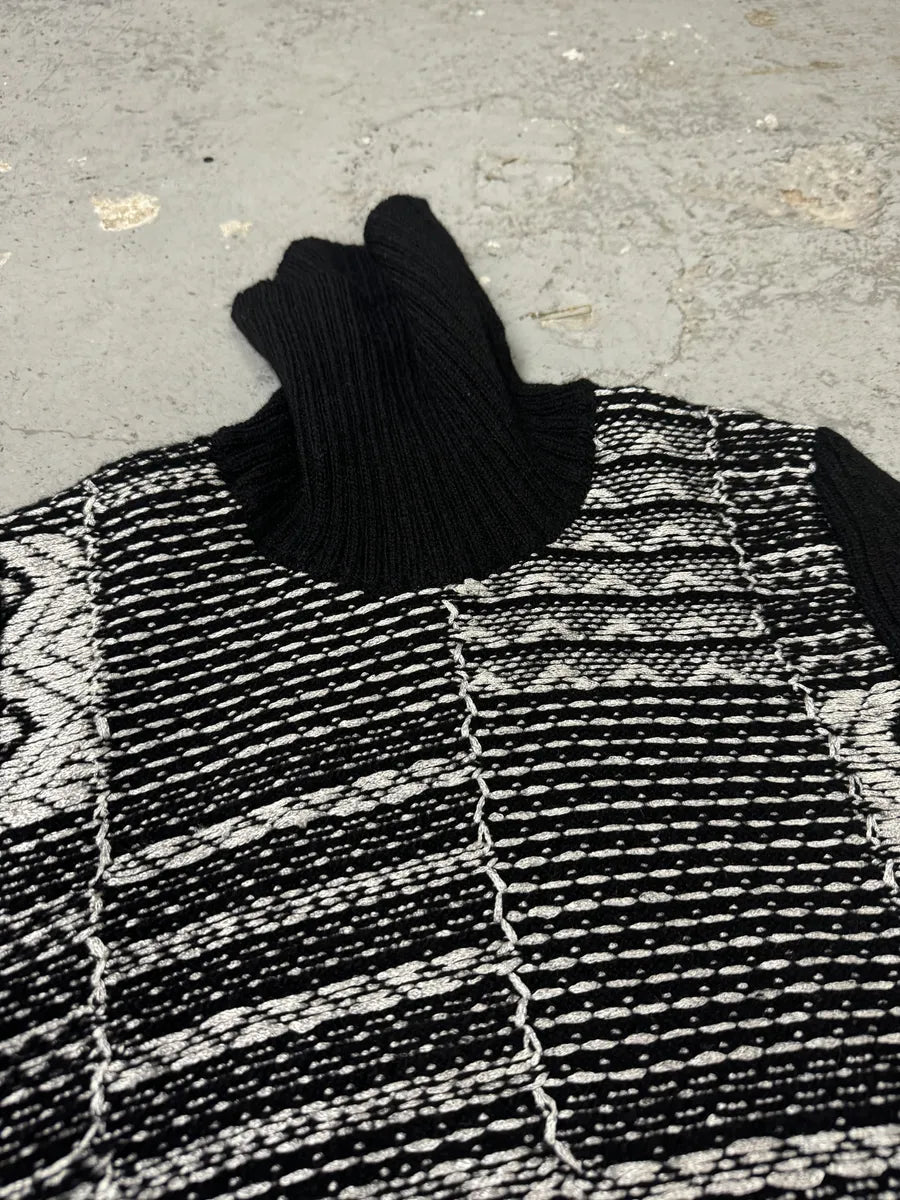 AW2015 Maison Margiela Wool Black & White Turtleneck ymERoBr 6