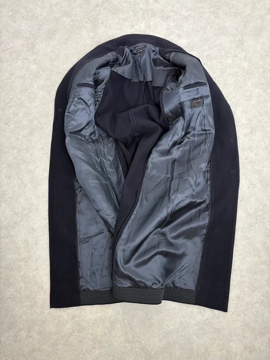 AW2015 Marc Jacobs Navy Classy Trench Coat QDhBumM 6