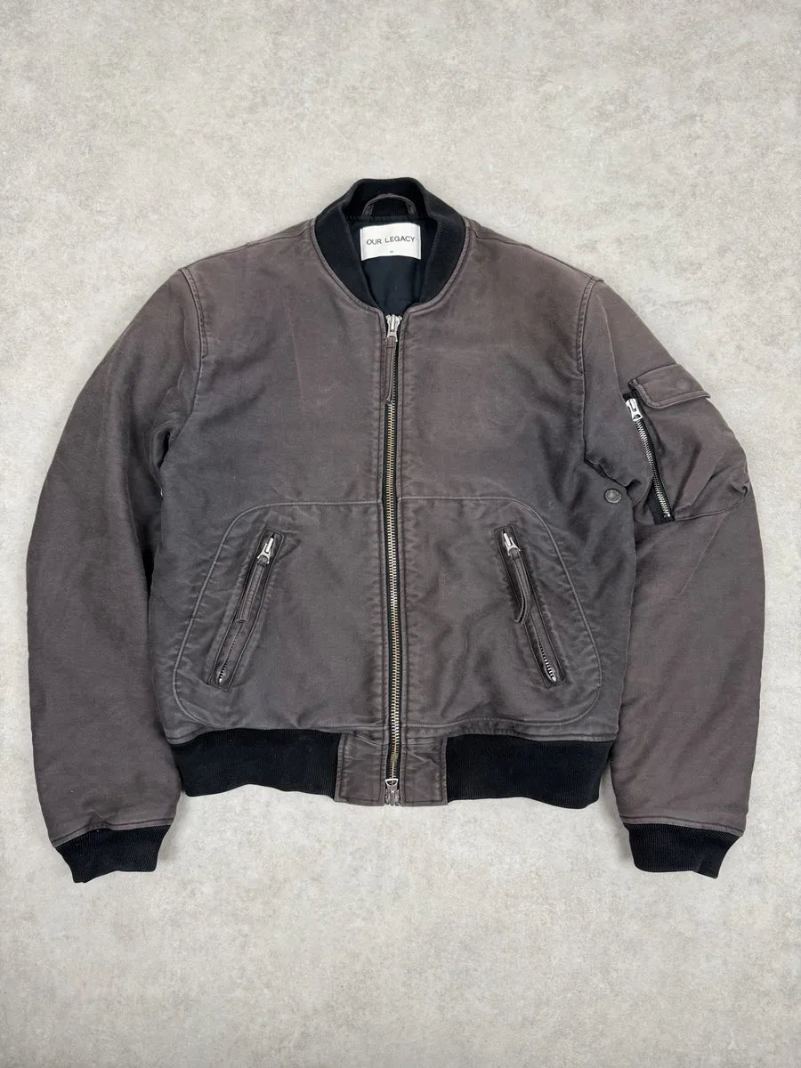 AW2015 Our Legacy Grey Faded Bomber Jacket  TjFdtFf 0