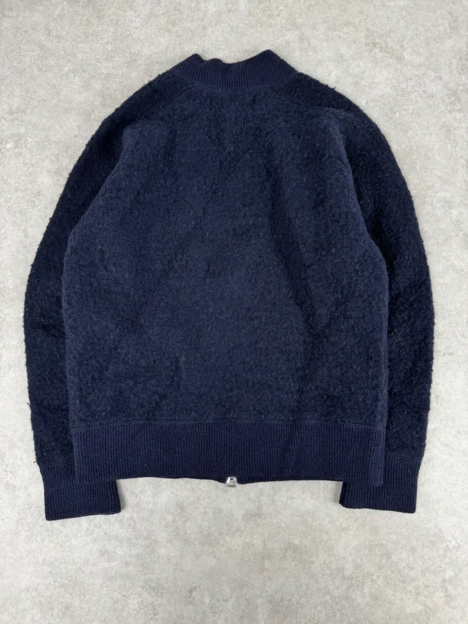 AW2015 Our Legacy Shaggy Navy Blue Zip-up Sweater BVeflQp 3