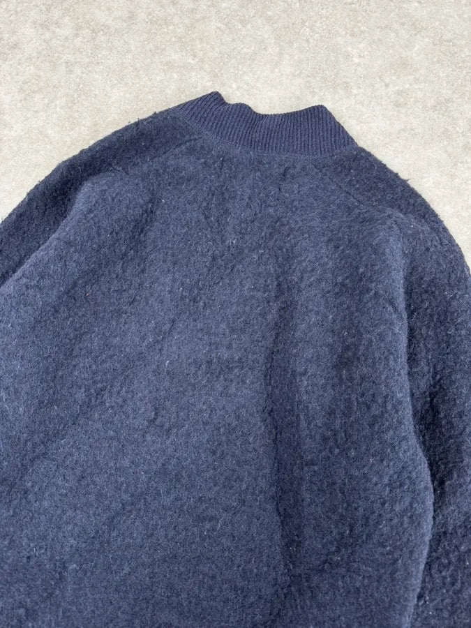 AW2015 Our Legacy Shaggy Navy Blue Zip-up Sweater BVeflQp 5