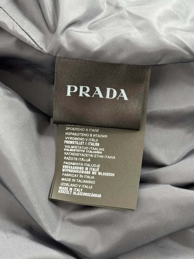 AW2015 Prada Navy Leather Bomber Jacket ybkahAA 10