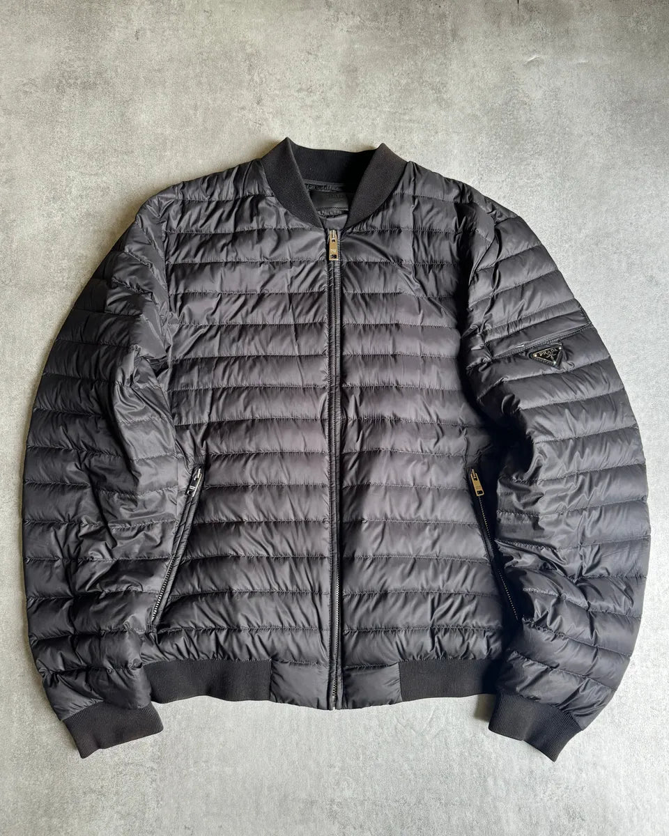 AW2015 Prada Black Minimalist Duffle-Coat Jacket oouJnno 0