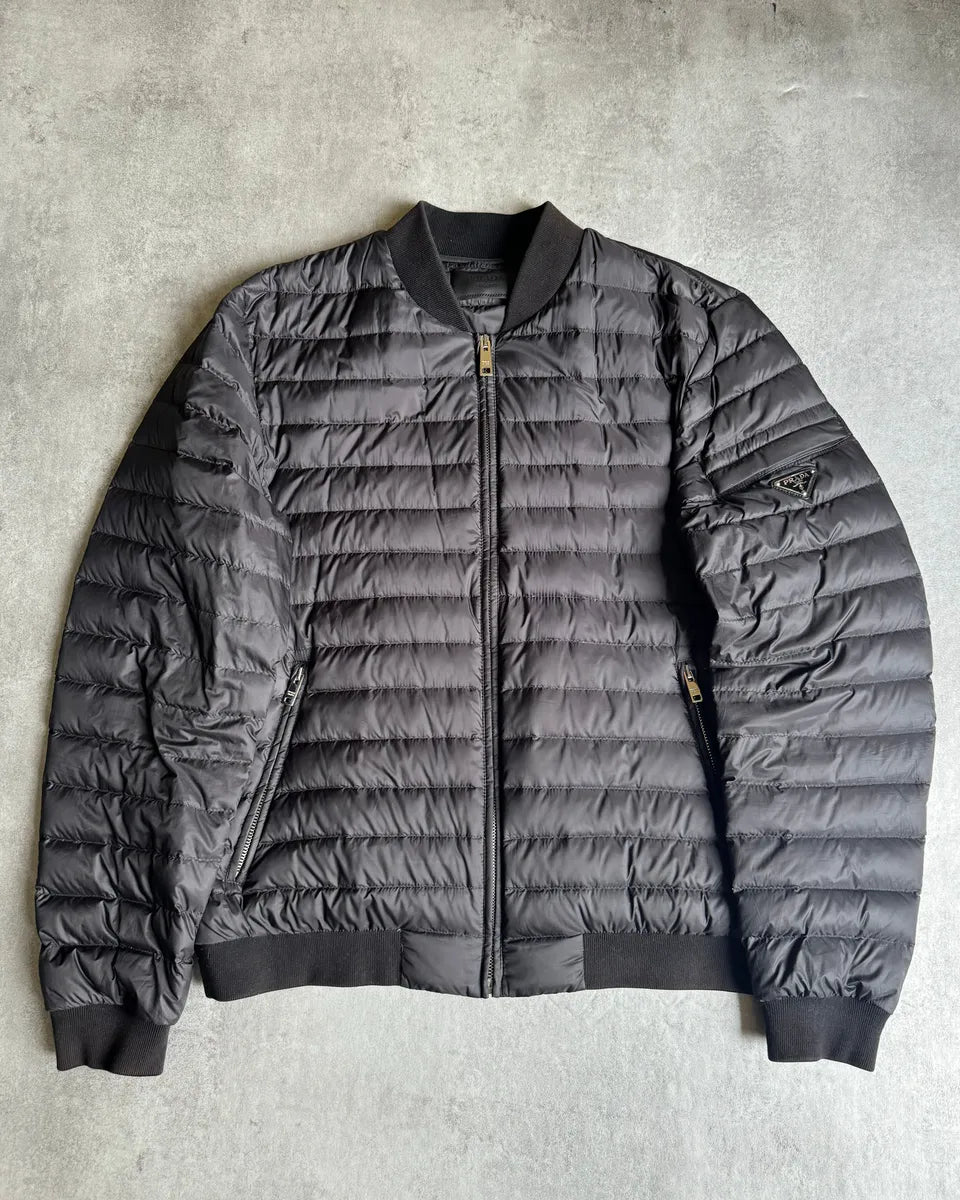 AW2015 Prada Black Minimalist Duffle-Coat Jacket oouJnno 4
